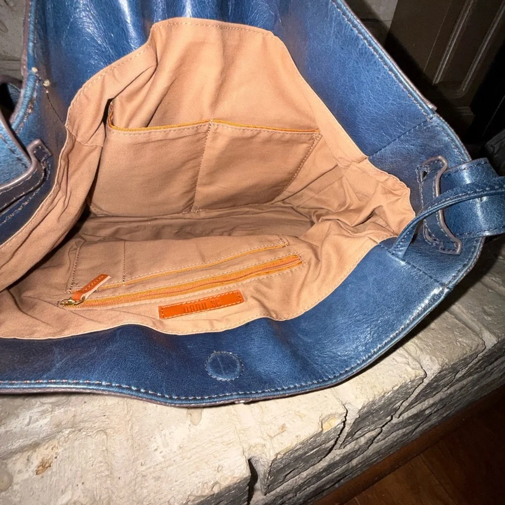 HOBO Render Blue Leather Hobo Bag - Picture 3 of 7